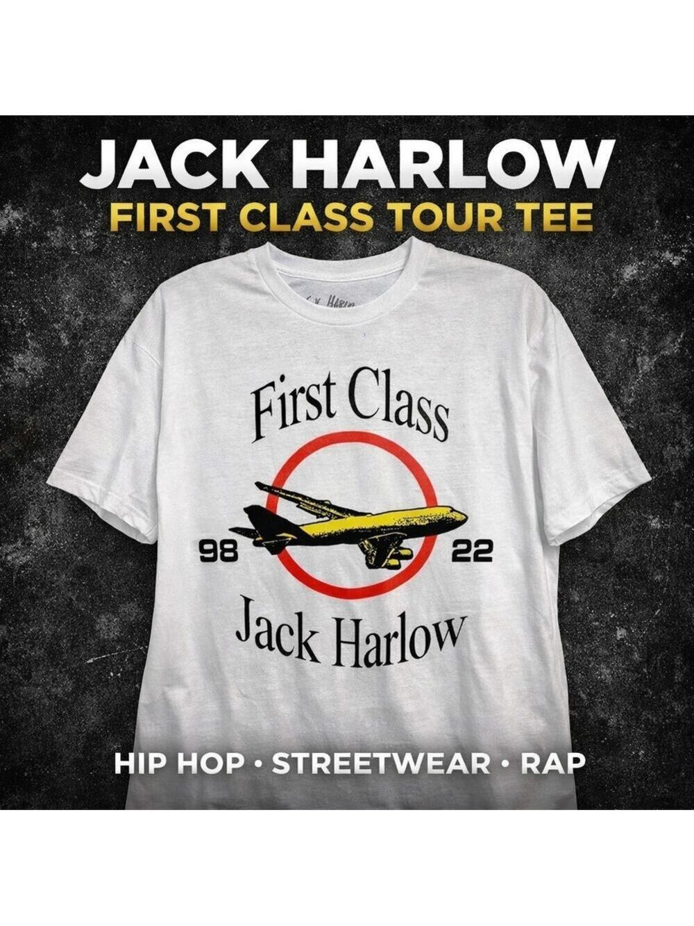 NWT Jack Harlow First Class Tour Concert Tee Size Large